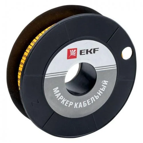 Фото маркер каб. 4.0кв.мм "6" (ес-2) (уп.500шт) ekf plc-km-4-6 EKF