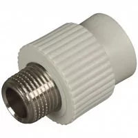 Фото муфта pp-r комбинированная серая нр дн 32х3/4" valfex 10130132г