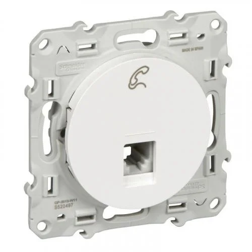 Фото механизм розетки телеф. 1-м odace rj12 бел. sche s52r497 Schneider Electric