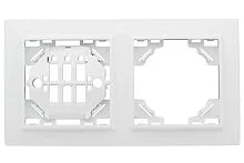 Фото минск рамка 2-местная горизонтальная белая ekf basic