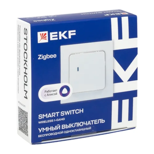 Фото умный беспроводной выключатель стокгольм 1-кл белый zigbee ekf сonnect EKF фото 10