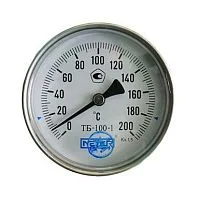 Фото термометр биметаллический осевой дк100 160с l=40мм g1/2" тб100 метер