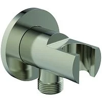 Фото подключение для душевого шланга с держателем лейки 1/2" idealrain ideal standard bc807gn