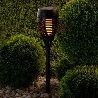 Фото светильник садовый erasf012-34 факел 50см солнечная батарея эра б0044242