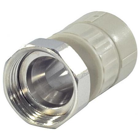 Муфта PP-R комбинированная серая с накидной гайкой Дн 25х1" VALFEX 10139125Г Фото муфта pp-r комбинированная серая с накидной гайкой дн 25х1" valfex 10139125г