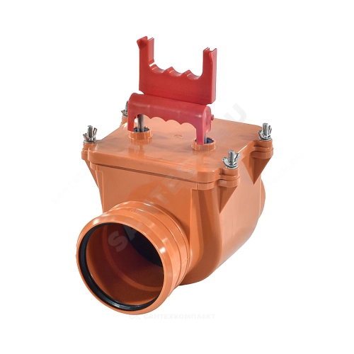 Фото клапан pp-h обратный канализационный коричневый для нпвх и pp-h дн 110 б/нап в/к 