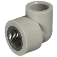 Фото угольник pp-r комбинированный серый вр дн 32х1/2" valfex 10125232г