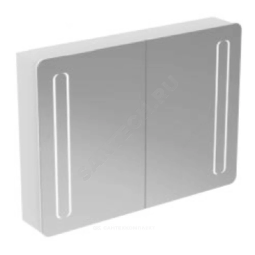 Фото шкаф зеркальный mirror&light алюминий с подсветкой ideal standard t3389al Ideal Standard