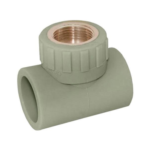 Фото тройник pp-r комбинированный серый вр дн 20х1/2" rtp (ростурпласт) 10985 