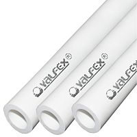 Фото труба pp-r белая дн 125х20,8 ру20 sdr6 l=4м valfex 10102125