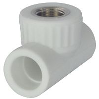 Фото тройник pp-r комбинированный белый вр дн 25х1/2" valfex 10127125