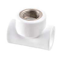 Фото тройник pp-r комбинированный белый вр дн 20х1/2" pro valfex 10127020-pro