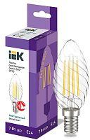 Лампа светодиодная филаментная 360° 7Вт CT35 свеча витая 4000К E14 230В IEK LLF-CT35-7-230-40-E14-CL