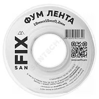 Фото лента фум ptfe 19ммх0,2ммх15м катушка цвет: белый среда: вода sanfix 41218