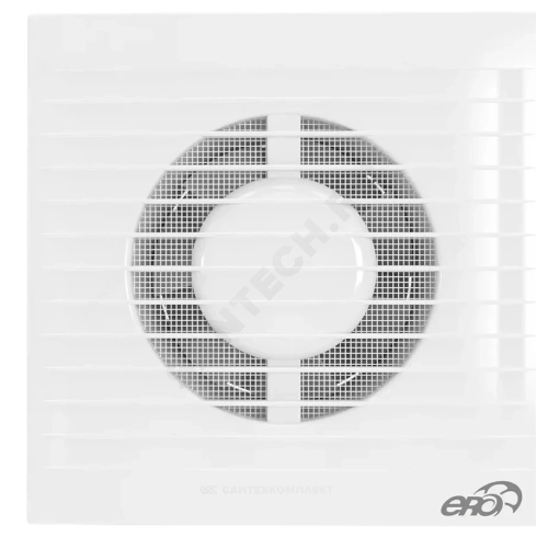 Фото вентилятор накладной пластик d125 с защитной сеткой белый эра e 125 s Эра