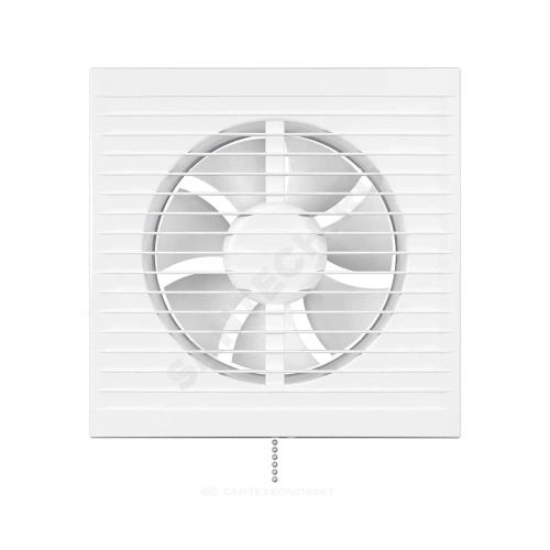 Фото вентилятор накладной полистирол d100 с тяговым выключателем белый auramax a 4-02 AURAMAX