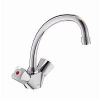 Фото смеситель для кухонной мойки двуручный practic vidima ba231aa