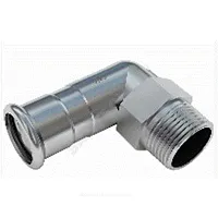 Фото отвод сталь нерж aisi 304 90гр дн 35х1 1/4" ру16 пресс/нр >a< press inox ibp ps24092g0351000