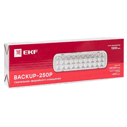 Светильник аварийного освещения BACKUP-250P пост.действия LED EKF Proxima фото 3 Фото светильник аварийного освещения backup-250p пост.действия led ekf proxima EKF фото 3