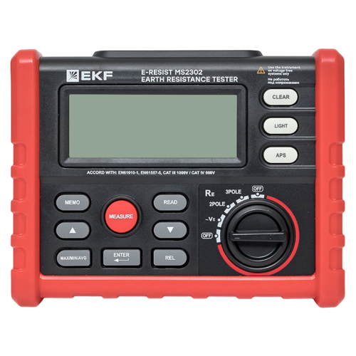 Фото измеритель сопротивления заземления цифровой e-resist ms2302 ekf professional EKF фото 11