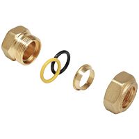 Фото переходник латунь для медных труб дн 16х1/2" обжим/вр r180f giacomini r180fy115