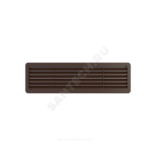 Фото решетка вентиляционная пластик 450х91 переточная коричневая эра 4409дп кор Эра