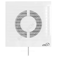 Фото вентилятор накладной пластик d100 с обратным клапаном, защитной сеткой, тяговым выключателем белый эра e 100 s c-02