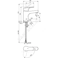 Фото смеситель для умывальника одноручный cerabase ideal standard bc830aa