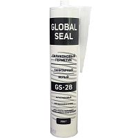 Фото герметик силиконовый санитарный gs28 290гр белый globalseal