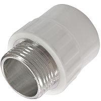 Фото муфта pp-r комбинированная белая нр дн 25х3/4" pro valfex 10130025-pro