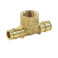 Фото тройник для pe-x труб радиальный латунь дн 25х3/4"х25 вр рос