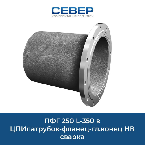 ПФГ 250 L-350 в ЦПИпатрубок-фланец-гл.конец НВ сварка Фото пфг 250 l-350 в цпипатрубок-фланец-гл.конец нв сварка