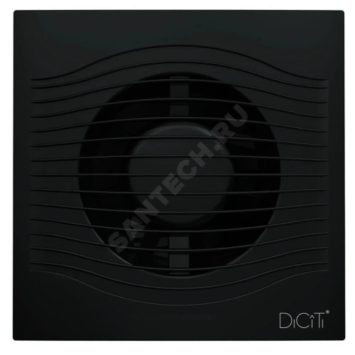 Фото вентилятор накладной пластик d100 с обратным клапаном matt black diciti slim 4c DICITI