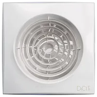 Фото вентилятор накладной пластик d125 с обратным клапаном, мультирежимным контроллером, фототаймером и датчиком влажности белый diciti aura 5c mrh