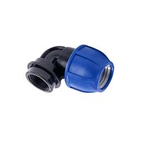 Фото отвод компрессионный пэ дн 25х1/2"х90гр вр ру16 rtp (ростурпласт) 11540
