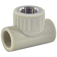 Фото тройник pp-r комбинированный серый вр дн 32х3/4" valfex 10127132г