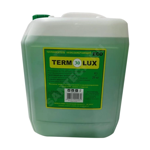 Фото теплоноситель termolux eco-30 20 кг пропиленгликоль 45% ткр=-30 ос канистра termolux tle24032 TERMOLUX