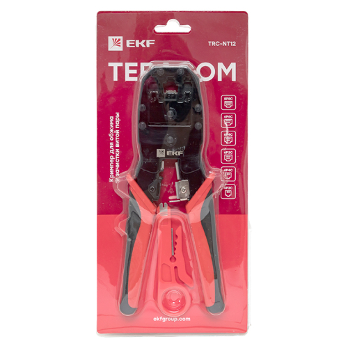 Фото кримпер для обжима и зачистки витой пары teracom trc-nt12 ekf EKF фото 5