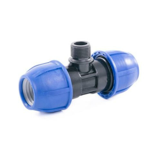 Фото тройник компрессионная пэ дн 50х1"х50 нр ру16 valfex 1210025010050 VALFEX