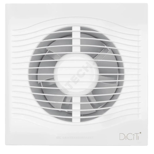 Фото вентилятор накладной пластик d150 с обратным клапаном белый diciti slim 6c DICITI