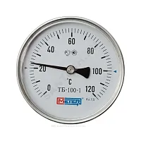 Фото термометр биметаллический осевой дк63 60с l=60мм g1/2" тб-063-1 метер