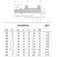 Фото переход электросварной пэ100 дн 50х1 1/2" нр ру25 sdr7,4 eurostandard 2161160050