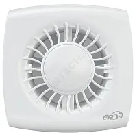 Фото вентилятор накладной d100 с обратным клапаном, электронным таймером белый эра wind 100c et