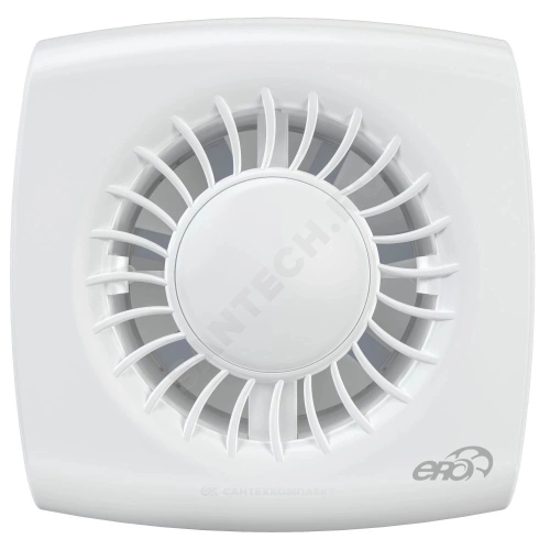 Фото вентилятор накладной d100 с обратным клапаном, электронным таймером белый эра wind 100c et Эра