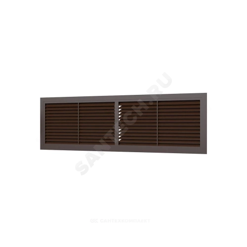 Фото решетка вентиляционная пластик 455х133 переточная коричневая эра 4513рп кор Эра