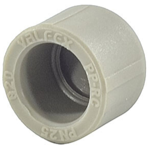 Фото заглушка (пробка) pp-r серая дн 40 внутренняя пайка valfex 10162040г VALFEX