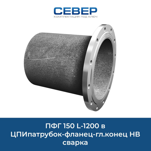 ПФГ 150 L-1200 в ЦПИпатрубок-фланец-гл.конец НВ сварка Фото пфг 150 l-1200 в цпипатрубок-фланец-гл.конец нв сварка