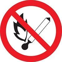 Фото знак "запрещается пользоваться открытым огнем и курить"d180 iek ypc40-zpkur-1-010