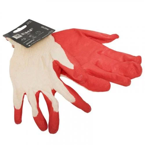 Фото перчатки рабочие защита с одинарным латексным обливом (13 класс 10 разм) master ekf pe13lt-10-mas EKF фото 3